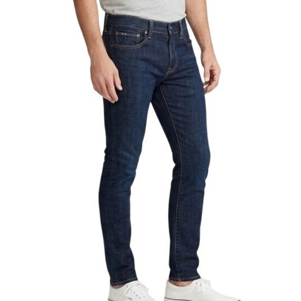 Polo Ralph Lauren Skinny Jeans Mens 33x31 Dark Indigo Quiet Luxury Casual Preppy